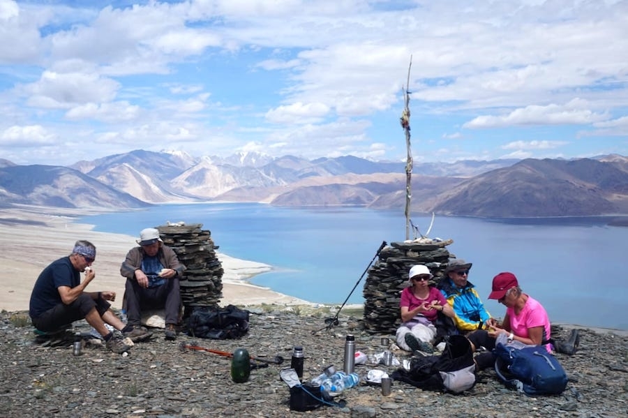 Trek at Pangong